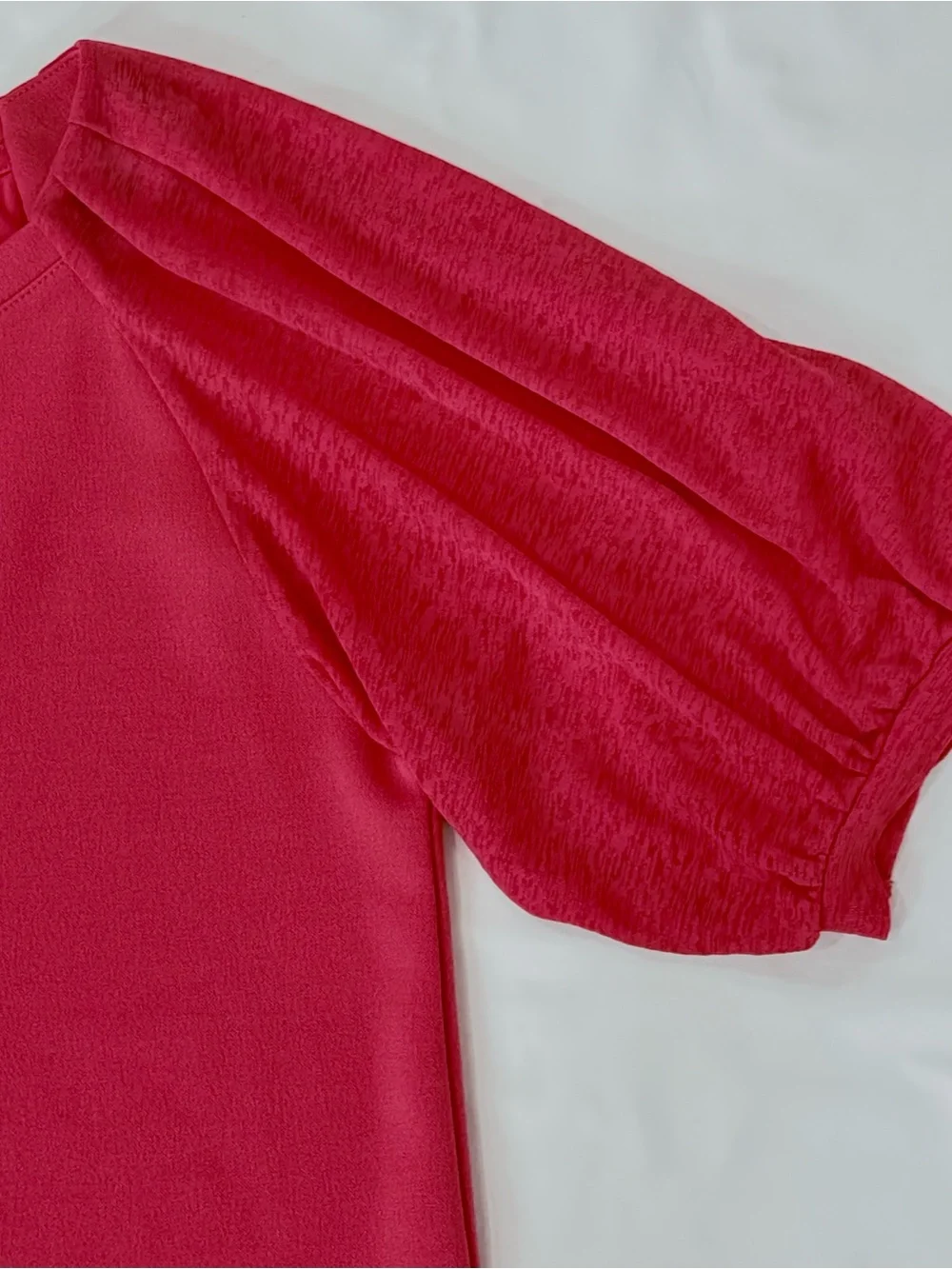 Banana Republic Coral Puff-Sleeve Short-Sleeve Top XS Excellent Condition
